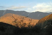 San Gabriel Mountains at sunset